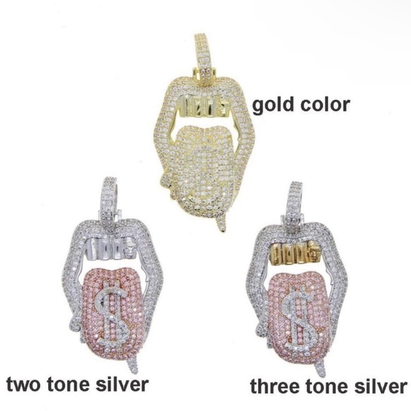 Lip money necklace 16 inches - Picture 2 of 2